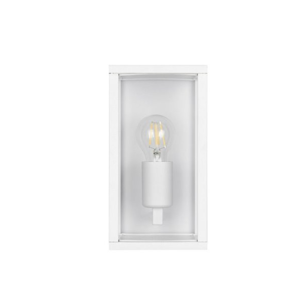 Luminária de parede retangular para área externa GARONNE, 1 luz, lâmpada excl. 2x E27 máx. 10W IP44 Branco