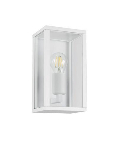 Aplique para exterior rectangular GARONNE 1 luz, bombilla excl. 2x E27 max. 10W IP44 Blanco