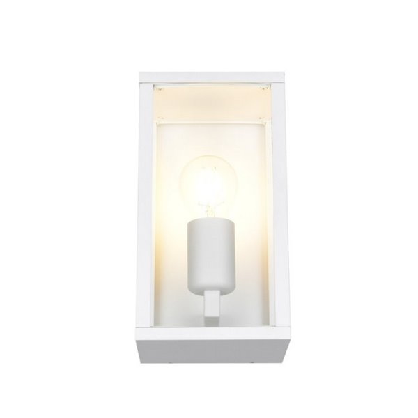 Luminária de parede retangular para área externa GARONNE, 1 luz, lâmpada excl. 2x E27 máx. 10W IP44 Branco