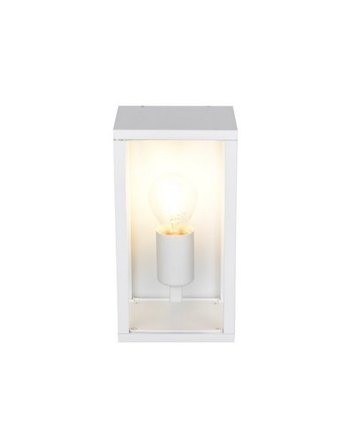 Applique d'extérieur rectangulaire GARONNE, 1 lumière, ampoule exclue. 2x E27 max. 10W IP44 Blanc