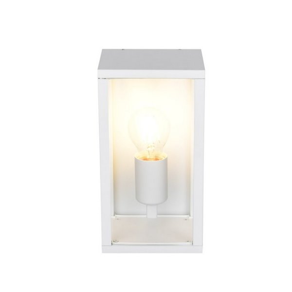 Luminária de parede retangular para área externa GARONNE, 1 luz, lâmpada excl. 2x E27 máx. 10W IP44 Branco