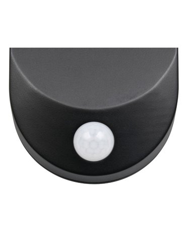 Luminária de parede LED LAGOAS com carregamento solar e bateria, sensor de movimento integrado, 3W, 350lm, 4000K, IP44