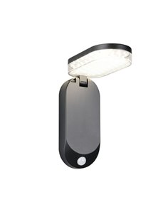 Applique murale LED LAGOAS avec recharge solaire et batterie, détecteur de mouvement intégré, 3W, 350lm, 4000K, IP44