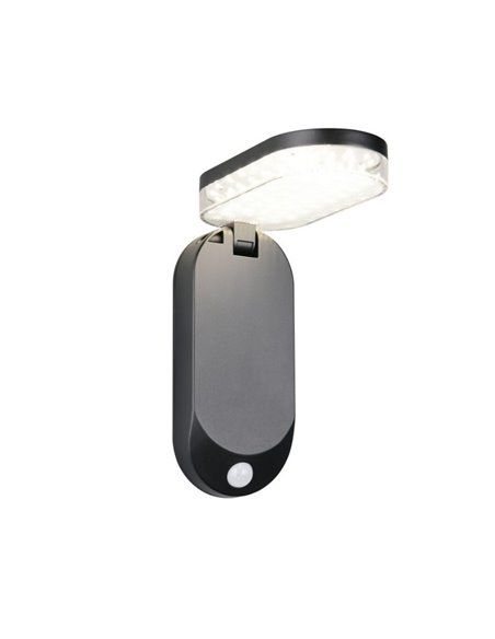 Aplique LED LAGOAS con carga solar y batería, sensor movimiento integrado 3W 350lm, 4000K IP44