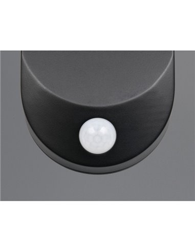 Luminária de parede LED LAGOAS com carregamento solar e bateria, sensor de movimento integrado, 3W, 350lm, 4000K, IP44