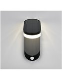 Applique murale LED LAGOAS avec recharge solaire et batterie, détecteur de mouvement intégré, 3W, 350lm, 4000K, IP44