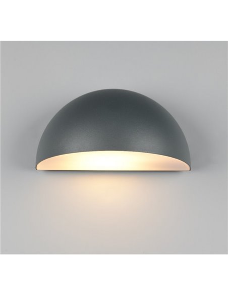 Luminária de parede externa MAAS, formato oval, alumínio fundido, lâmpada excl. 1x E27 máx. 10 W IP44