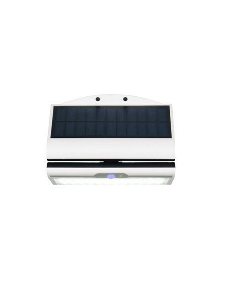Luminária de parede solar externa MACAPA, com interruptor integrado, sensor de movimento e escuridão 5W 1x 390lm, 4000K IP44