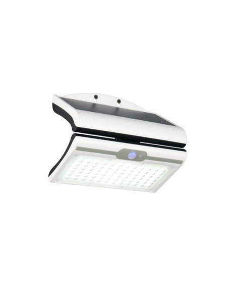 Luminária de parede solar externa MACAPA, com interruptor integrado, sensor de movimento e escuridão 5W 1x 390lm, 4000K IP44
