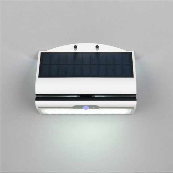 Aplique exterior solar MACAPA, con interruptor integrado, sensor de movimiento y oscuridad 5W  1x 390lm, 4000K IP44