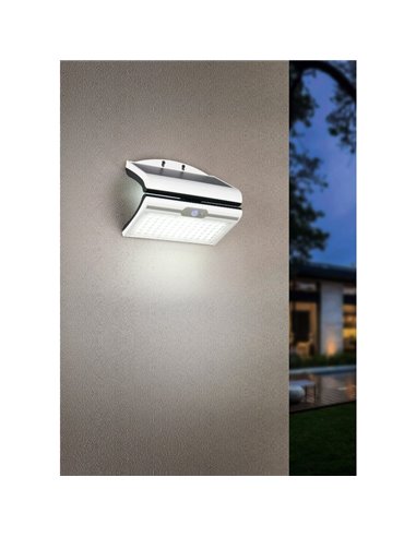 Aplique exterior solar MACAPA, con interruptor integrado, sensor de movimiento y oscuridad 5W  1x 390lm, 4000K IP44
