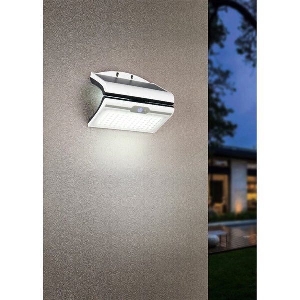Aplique exterior solar MACAPA, con interruptor integrado, sensor de movimiento y oscuridad 5W  1x 390lm, 4000K IP44