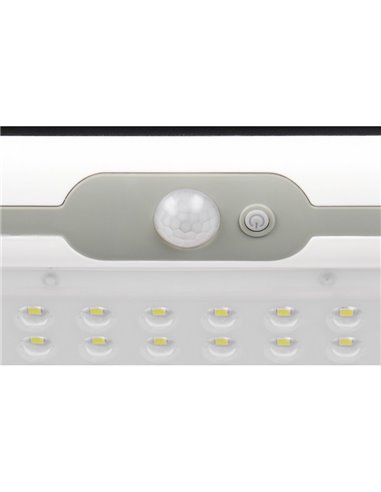 Luminária de parede solar externa MACAPA, com interruptor integrado, sensor de movimento e escuridão 5W 1x 390lm, 4000K IP44