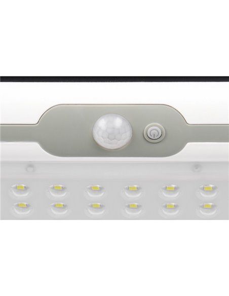 Luminária de parede solar externa MACAPA, com interruptor integrado, sensor de movimento e escuridão 5W 1x 390lm, 4000K IP44
