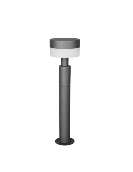 Poste LED de suelo MACKENZIE 50cm alto, aluminio fundido acabado antracita 8W 800lm, 3000K IP44
