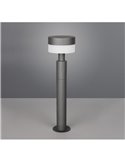 Poste LED de suelo MACKENZIE 50cm alto, aluminio fundido acabado antracita 8W 800lm, 3000K IP44