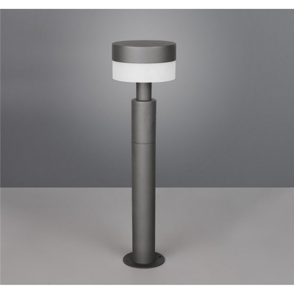 Poste de aterramento LED MACKENZIE, 50 cm de altura, alumínio fundido, acabamento antracite, 8 W, 800 lm, 3000 K, IP44