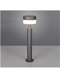 Poste LED de suelo MACKENZIE 50cm alto, aluminio fundido acabado antracita 8W 800lm, 3000K IP44