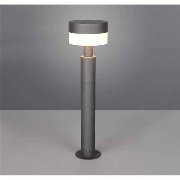 Poste de aterramento LED MACKENZIE, 50 cm de altura, alumínio fundido, acabamento antracite, 8 W, 800 lm, 3000 K, IP44