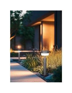 Poste LED de suelo MACKENZIE 50cm alto, aluminio fundido acabado antracita 8W 800lm, 3000K IP44 2