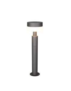 Borne de sol LED MACKENZIE, hauteur 50 cm, fonte d'aluminium, finition anthracite, 8 W, 800 lm, 3 000 K, IP44