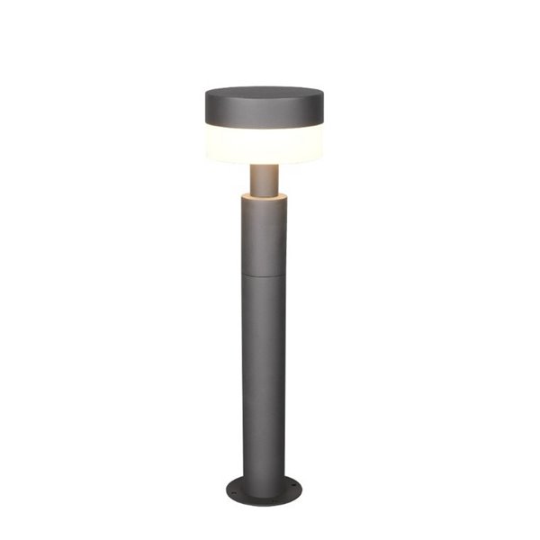 Poste de aterramento LED MACKENZIE, 50 cm de altura, alumínio fundido, acabamento antracite, 8 W, 800 lm, 3000 K, IP44