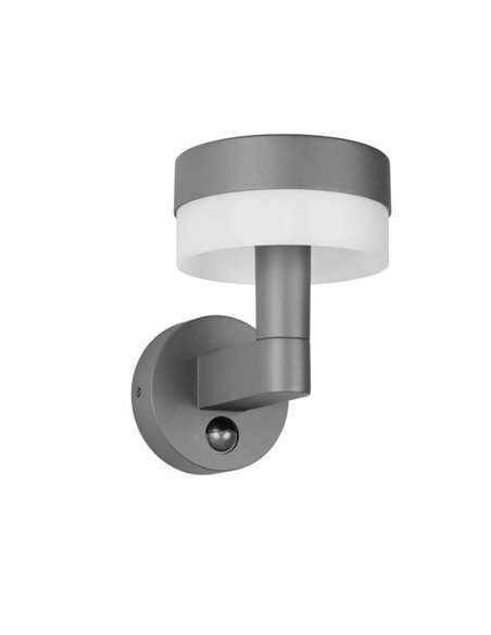 Aplique LED de pared MACKENZIE para exterior, con sensor de movimiento 8W 800lm, 3000K IP44