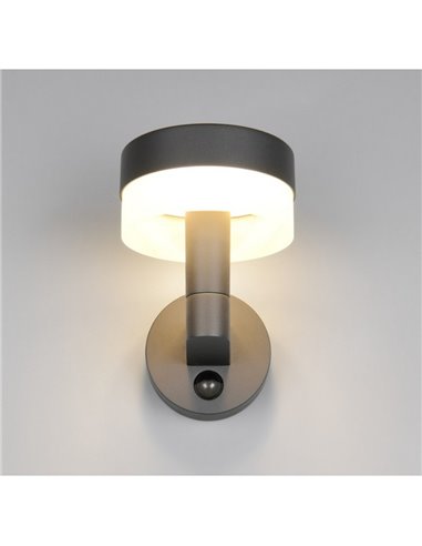 Aplique LED de pared MACKENZIE para exterior, con sensor de movimiento 8W 800lm, 3000K IP44