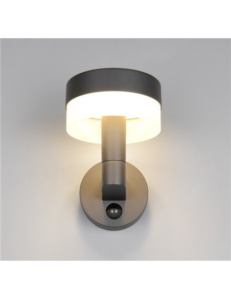 Aplique LED de pared MACKENZIE para exterior, con sensor de movimiento 8W 800lm, 3000K IP44