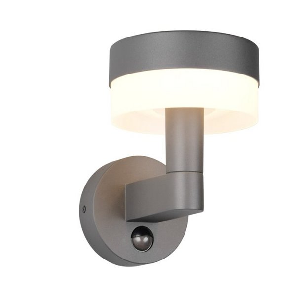 Aplique LED de pared MACKENZIE para exterior, con sensor de movimiento 8W 800lm, 3000K IP44
