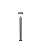 Poste LED de suelo MACKENZIE 95cm alto, aluminio fundido acabado antracita 8W 800lm, 3000K IP44