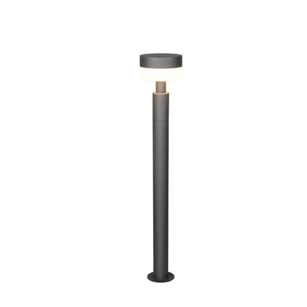 Poste LED de suelo MACKENZIE 95cm alto, aluminio fundido acabado antracita 8W 800lm, 3000K IP44