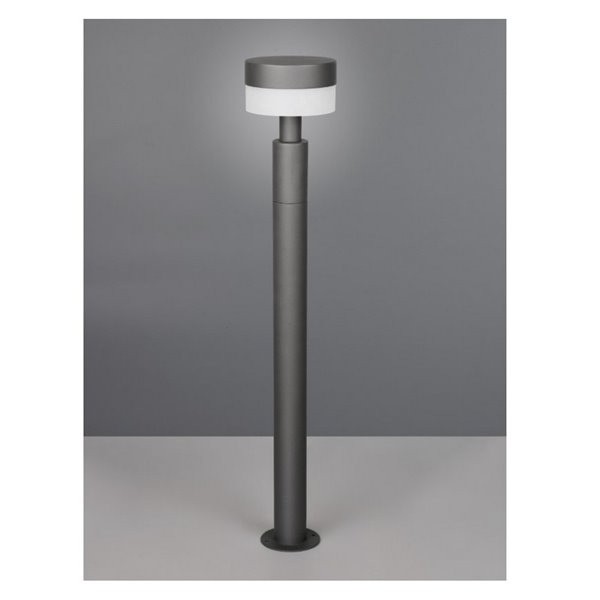 Poste de aterramento LED MACKENZIE, 95 cm de altura, alumínio fundido, acabamento antracite, 8 W, 800 lm, 3000 K, IP44