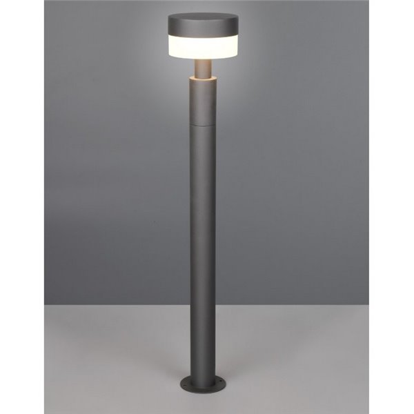 Poste de aterramento LED MACKENZIE, 95 cm de altura, alumínio fundido, acabamento antracite, 8 W, 800 lm, 3000 K, IP44