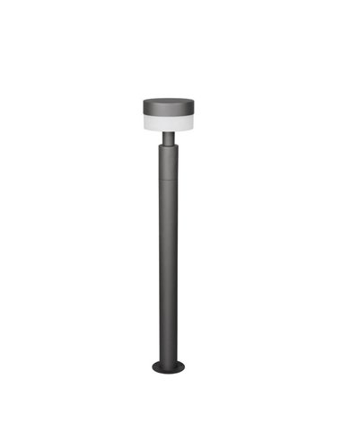 Poste LED de suelo MACKENZIE 95cm alto, aluminio fundido acabado antracita 8W 800lm, 3000K IP44