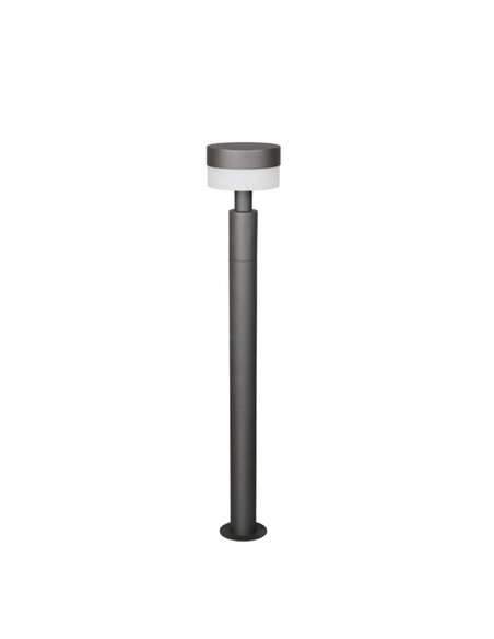 Poste LED de suelo MACKENZIE 95cm alto, aluminio fundido acabado antracita 8W 800lm, 3000K IP44