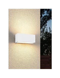 Aplique de pared MAYENNE alargado, luz arriba y abajo, bombilla excl. 2x E14 max. 10W IP44 Blanco 2