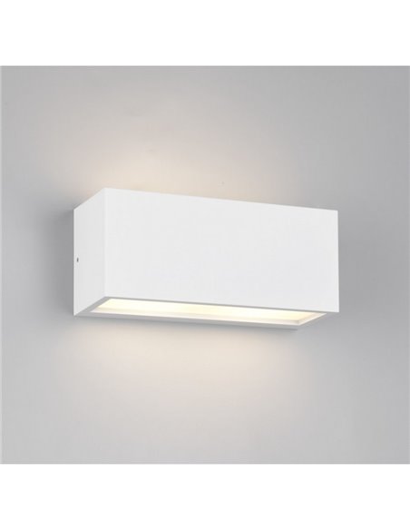Applique allongée MAYENNE, éclairage haut et bas, ampoule exclue. 2x E14 max. 10W IP44 Blanc