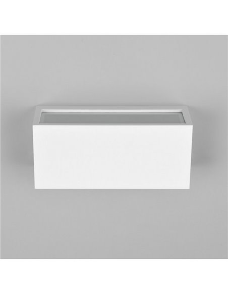 Aplique de pared MAYENNE alargado, luz arriba y abajo, bombilla excl. 2x E14 max. 10W IP44 Blanco