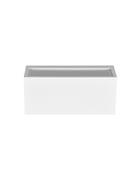 Applique allongée MAYENNE, éclairage haut et bas, ampoule exclue. 2x E14 max. 10W IP44 Blanc