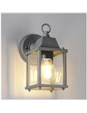 Aplique de pared estilo farolillo MIRANDE bombilla excl. 1x E27 max. 40W IP23 Antracita