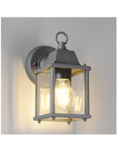 Aplique de pared estilo farolillo MIRANDE bombilla excl. 1x E27 max. 40W IP23 Antracita 2