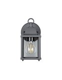 Aplique de pared estilo farolillo MIRANDE bombilla excl. 1x E27 max. 40W IP23 Antracita
