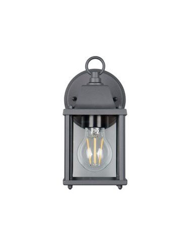 Aplique de pared estilo farolillo MIRANDE bombilla excl. 1x E27 max. 40W IP23 Antracita