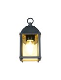 Aplique de pared estilo farolillo MIRANDE bombilla excl. 1x E27 max. 40W IP23 Antracita