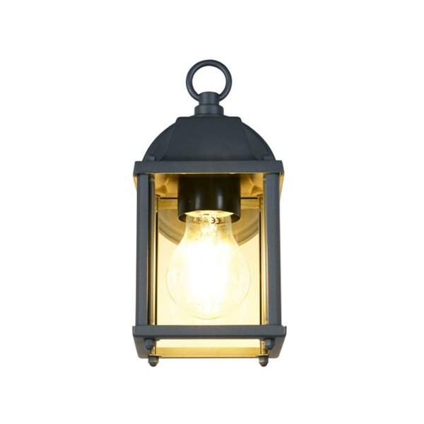 Aplique de pared estilo farolillo MIRANDE bombilla excl. 1x E27 max. 40W IP23 Antracita