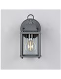 Aplique de pared estilo farolillo MIRANDE bombilla excl. 1x E27 max. 40W IP23 Antracita
