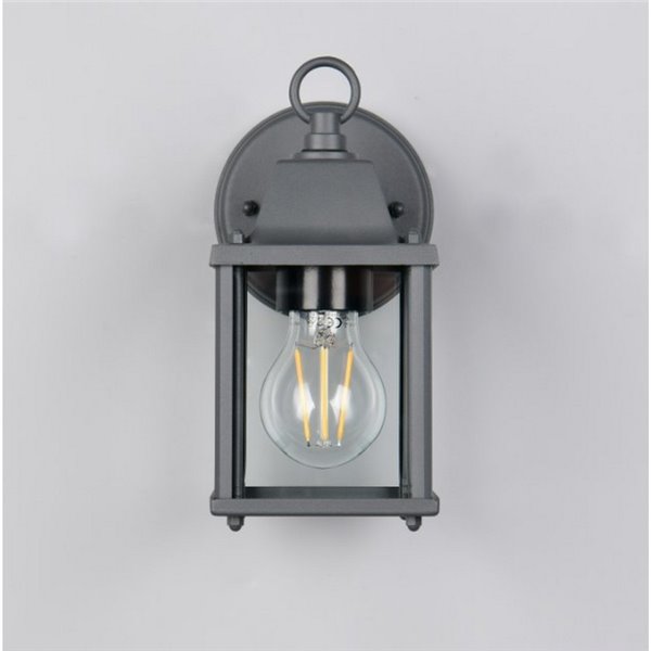 Aplique de pared estilo farolillo MIRANDE bombilla excl. 1x E27 max. 40W IP23 Antracita