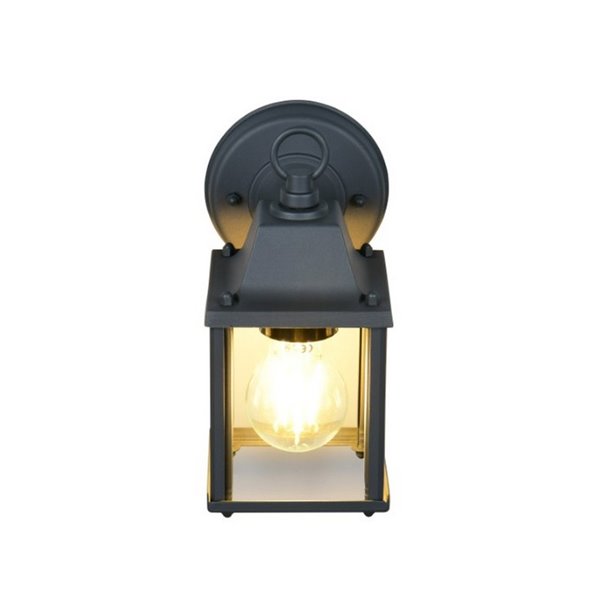 Aplique de pared estilo farolillo MIRANDE bombilla excl. 1x E27 max. 40W IP23 Antracita