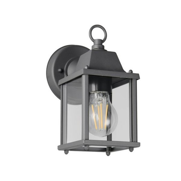 Aplique de pared estilo farolillo MIRANDE bombilla excl. 1x E27 max. 40W IP23 Antracita